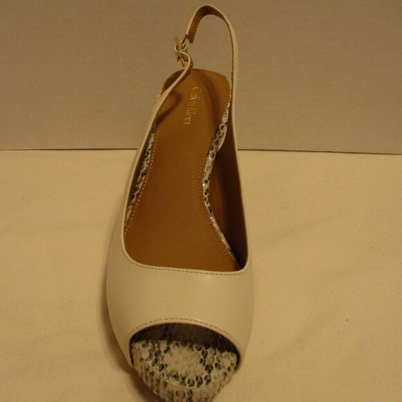 Calvin Klein Ginny Woman Size 7 Gray White Black Business High Heel Shoes - Picture 9 of 13